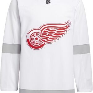NEW ADIDAS DETROIT RED WINGS MENS WHITE REVERSE RETRO HOCKEY JERSEY -Size 46